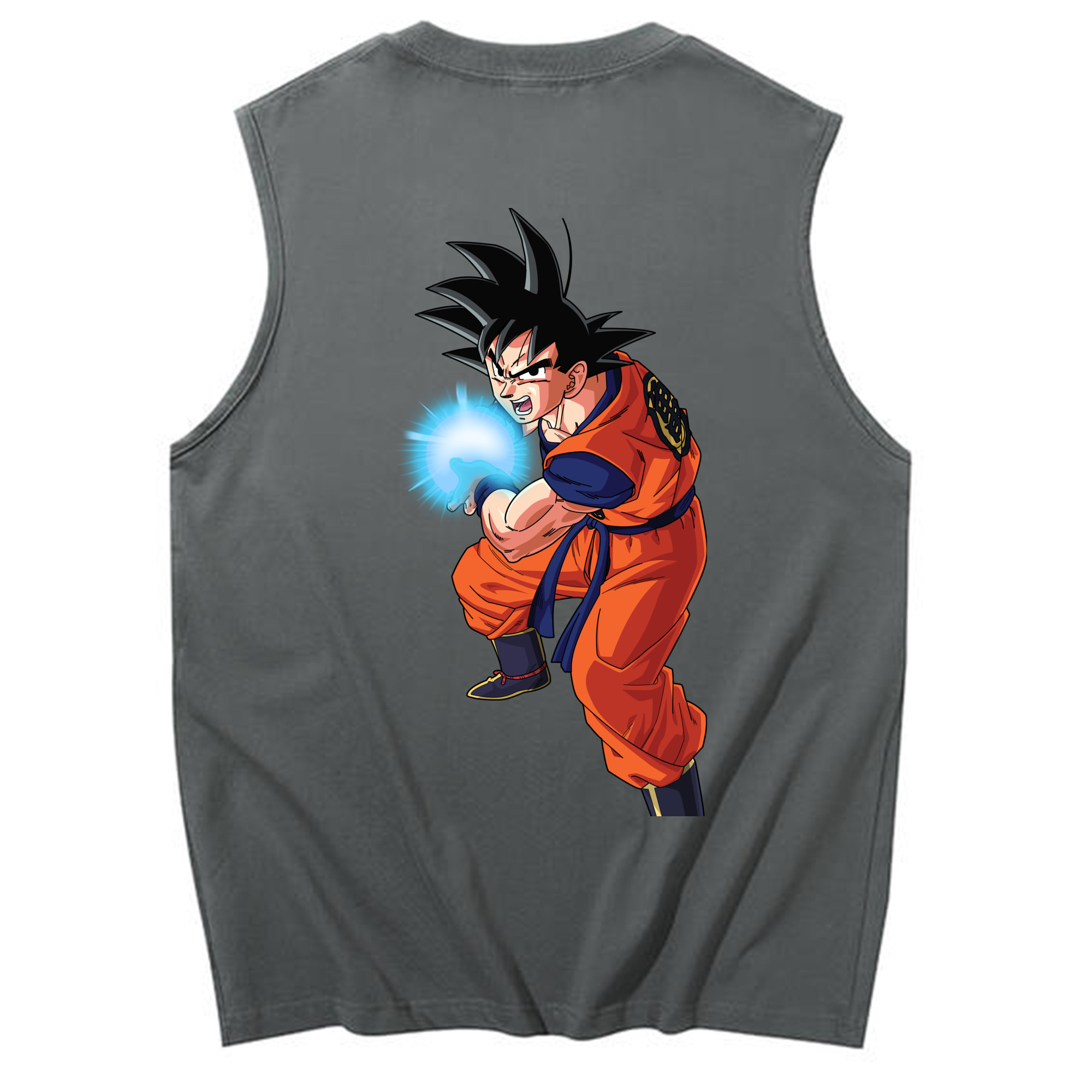 （画像用） ドラゴンボール 孫悟空（そん ごくう）Son Goku カカロット DRAGON BALL Kakarotto コットン100％タンクトップ（背面プリント）